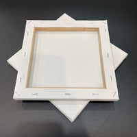 OPHIR 4X Stretched Cotton Canvas Boards Square Canvases for Oil Acrylic Painting