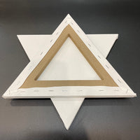 OPHIR Triangle Stretched Painting Art Canvas, White Blank Cotton Canvas Boards, Pack of 4