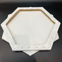OPHIR 4X Hexagon Stretched Cotton Canvas Boards for Art Painting, Oil Acrylic Painting Canvases