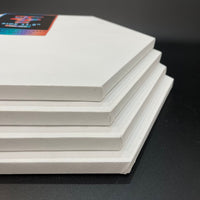 OPHIR 4X Hexagon Stretched Cotton Canvas Boards for Art Painting, Oil Acrylic Painting Canvases