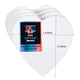 OPHIR Stretched Painting Art Canvas Boards of Heart Shape, Blank Cotton Canvases for Oil Acrylic Paintings, Pack of 4