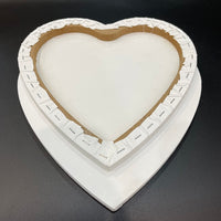 OPHIR Stretched Painting Art Canvas Boards of Heart Shape, Blank Cotton Canvases for Oil Acrylic Paintings, Pack of 4