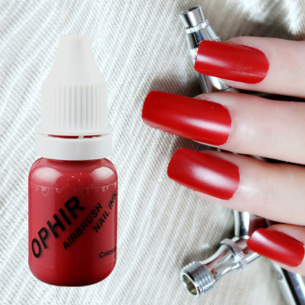 OPHIR Airbrush Nail Ink Polishing Pigment Nail Art Paint 10ML/Bottle for Airbrush Manicure Nail Art