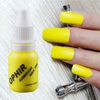 OPHIR Airbrush Nail Ink Polishing Pigment Nail Art Paint 10ML/Bottle for Airbrush Manicure Nail Art