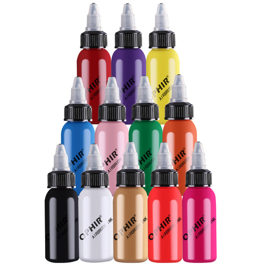 OPHIR Airbrush Nail Inks Nail Art Painting 30ML/Bottle Nail Polishing Pigment for  Nail Stencil Art Airbrush Kit