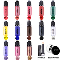 OPHIR Professional Airbrush Makeup System Kit 0.3mm Single Action Makeup Airbrush Set with Foundation Eyebrow Stencil Loose Powder